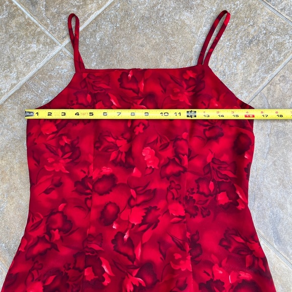Vintage 90s Reitman’s Red Floral Mini Dress Coquette Soft Girl Summer Festival M - Picture 6 of 10